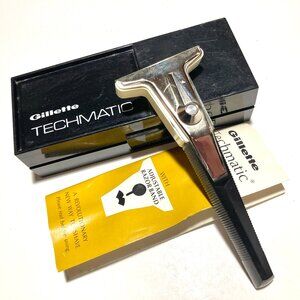 Vintage 1965 Gillette Techmatic Razor with Travel Case, Men’s